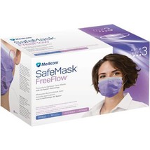 Medicom 200511 SafeMask FreeFlow Face Masks ASTM Level 3 Lavender Purple 50/pc - £14.75 GBP