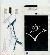 Cathay Pacific Transfer in Hong Kong Ticket Jacket Ticket Airport Map - £14.20 GBP