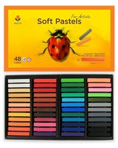 Vibrant 48-Color Soft Chalk Pastels Set - Non-Toxic Art Supplies for Artists, Ki - £42.34 GBP