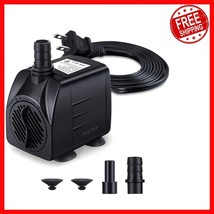 15W Efficient Fountain Pump for Aquariums &amp; Ponds - Adjustable Flow &amp; 7.... - $28.70