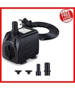 15W Efficient Fountain Pump for Aquariums &amp; Ponds - Adjustable Flow &amp; 7.... - $28.70