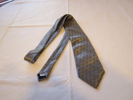 Jonathan Wachtel neck tie pewter steel silver gray necktie Men&#39;s GUC - £12.07 GBP