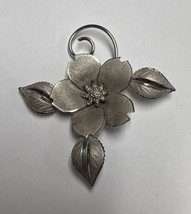 Sterling Silver Bond Boyd Flower Pin Brooch Signed Nature Leaf - £15.55 GBP