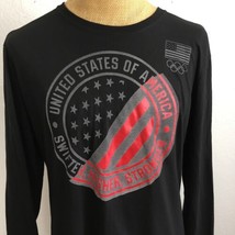 Fanatics T-Shirt Mens Large Long-Sleeve Black Olympic Team USA Swift Hig... - £13.94 GBP
