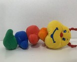 vintage plush rainbow caterpillar pull-apart crinkle snap baby toy Kids ... - $41.57
