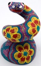 Alebrije Oaxaca Hand Made Wooden Figurine Coiled Snake Artist signed - £20.87 GBP