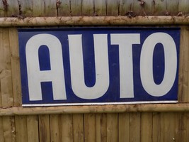 Vintage Auto Double Sided Metal Sign - $3,706.87 MXN