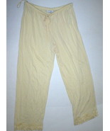 New NWT Designer Natori Light Yellow Pants Modal Womens M Lounge Pajama ... - $97.02