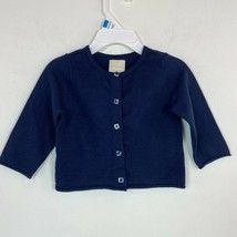 First Impressions Baby Girls 0-3M Navy Long Sleeve Button Front Cardigan NWT - £8.63 GBP
