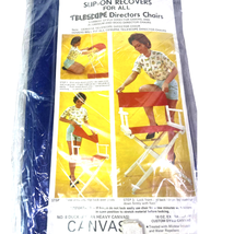 Telescope Directors Chair Replacement Seat &amp; Back Covers, Blue Canvas | VTG New! - £36.77 GBP