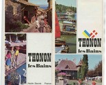 Thonon Les Bains Brochure Haute Savoie France 1970&#39;s - $17.82