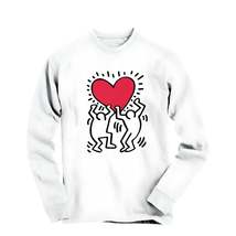 Men Holding Heart Pop Art Long Sleeve Tee - $36.00+