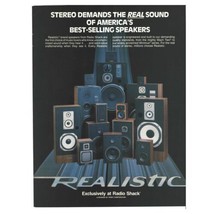 Realistic Radio Shack Speakers Print Ad 1986 Vintage 80s Retro Music Tec... - $8.57