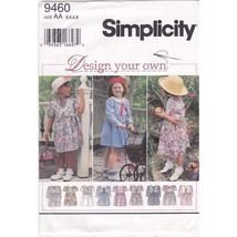 Sewing PATTERN Simplicity 9460, Design Your Own 1995 Childs Dress, Girls Size AA - $14.52