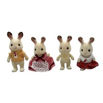 Calico Critters Sylvanian Families Hopscotch Bunny Rabbit Family Lot of 4 - £14.54 GBP