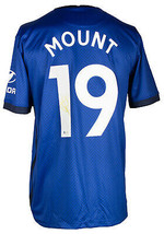 Mason Montaje Firmado En Oro Azul Chelsea FC Camiseta de Fútbol Bas ITP - £306.57 GBP