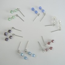 Rough Cut Glass Wire Wrapped Earrings for Tonner Dolls Handmade - Six (6... - $6.99