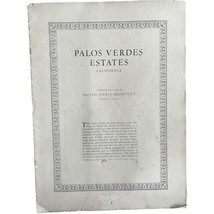 Vintage 1927 Palos Verdes Estates Pacific Coast Architect Brochure Magaz... - $23.38