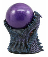 Giant Serpentine Bahamut Fire Dragon With Purple Sand Storm Ball Figurin... - €35,19 EUR