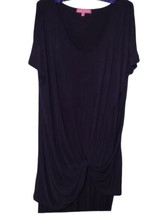 Simply Southern Jersey Knit Front Tie High Low Tunic Top Size XL Blue - £11.83 GBP