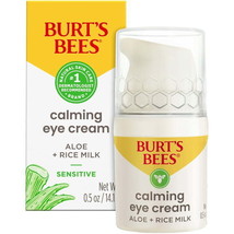 Burt&#39;s Bees Calming Eye Cream with Aloe  Rice Milk for Sensitive Skin 0.5 Fl OZ - £13.15 GBP
