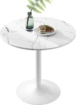Modern Round Dining Table 31.5&quot; - Round Dining Table With Faux, Living Room - £135.08 GBP