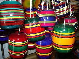 BIG Balero Multi-Color Wood Mexican Traditional Toy Handmade New - $16.78