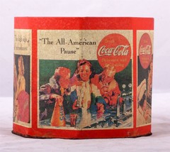 Drink Coca-Cola tin &quot;The All-American Pause...high sign of refreshment&quot; ... - £5.11 GBP
