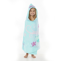 NWT DISNEY The Little Mermaid Soft Cozy Bath Wrap Hooded Towel 100% Cotton Blue - £23.50 GBP