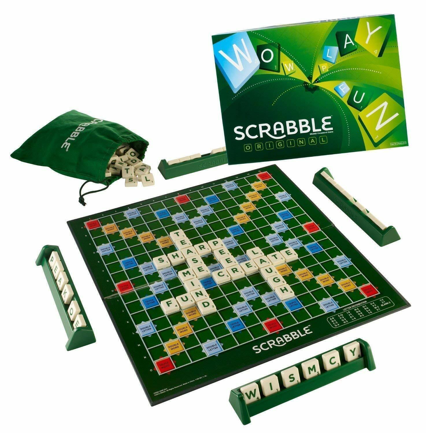 Scrabble Board Game, Word, Letters Game, Multi Color - $34.63