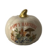 Fall White Floral Decorated Pumpkin Standing Tabletop Decor (SHIPS IN 24... - $20.68 CAD