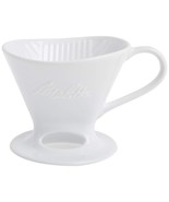 Melitta 1 Cup Porcelain Pour-Over Cone Coffeemaker, Glossy White - $45.99