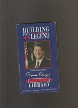 Building For A Legend - Dedication of the Ronald Regan Presidential Library (VHS - £3.93 GBP