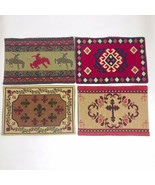 Southwestern Design Tapestry Jacquard Set of 4 Different Place mats  #X020 - £15.85 GBP
