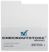 CheckOutStore White Plastic Record Dividers 7 1/2 x 8 for 7&quot; Vinyl 45 RPM - $14.10+