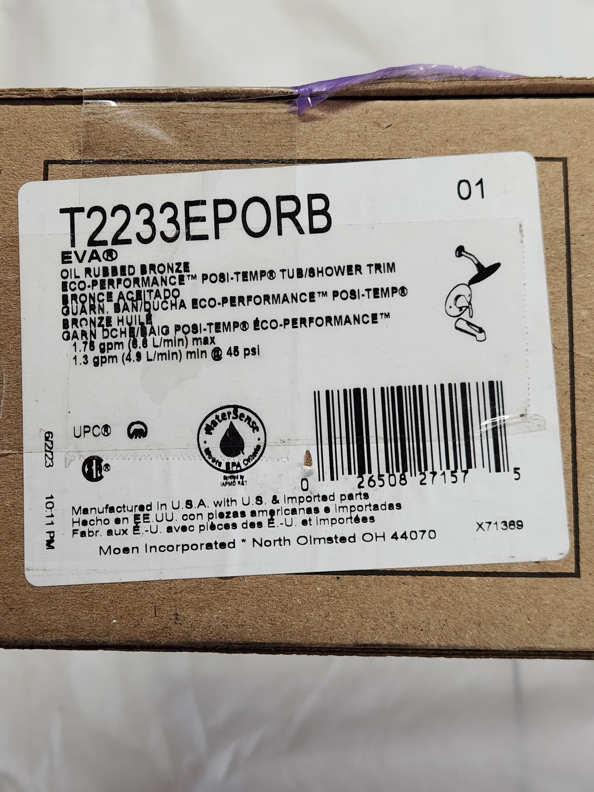 Moen T2233EPORB Eva Eco-Performance Tub/Shower Trim - Oil Rubbed Bronze - $139.90
