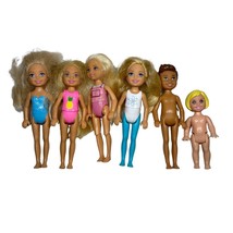 Mattel Barbie Chelsea Lot 6 Dolls Including Boy and Toddler - £13.41 GBP