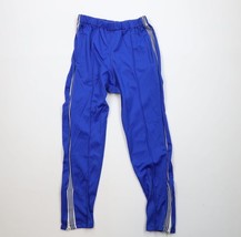 Vtg 70s Streetwear Boys Small Striped Knit Soccer Warm Up Pants Royal Bl... - $44.50