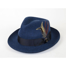 Bruno Capelo Hat Australian Wool Fedora Teardrop Crown Fabio FB234 Denim image 3