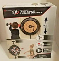 MD Sports 2 In 1 Over the Door Axe &amp; Dart Throwing Challenge 32&quot; Tall In... - £16.66 GBP