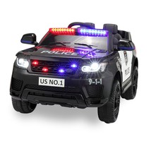 12V Police Car Ride On Electric Car Cop Car With Remote Control Siren - £308.42 GBP
