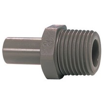 John Guest (PI050801S) Stem Adapter 1/4&quot; Stem 1/8&quot; BSPT Gray - $5.87