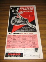 1956 Print Ad Pflueger Freespeed Fishing Reels &amp; 9 Other Models Akron,OH - £7.30 GBP