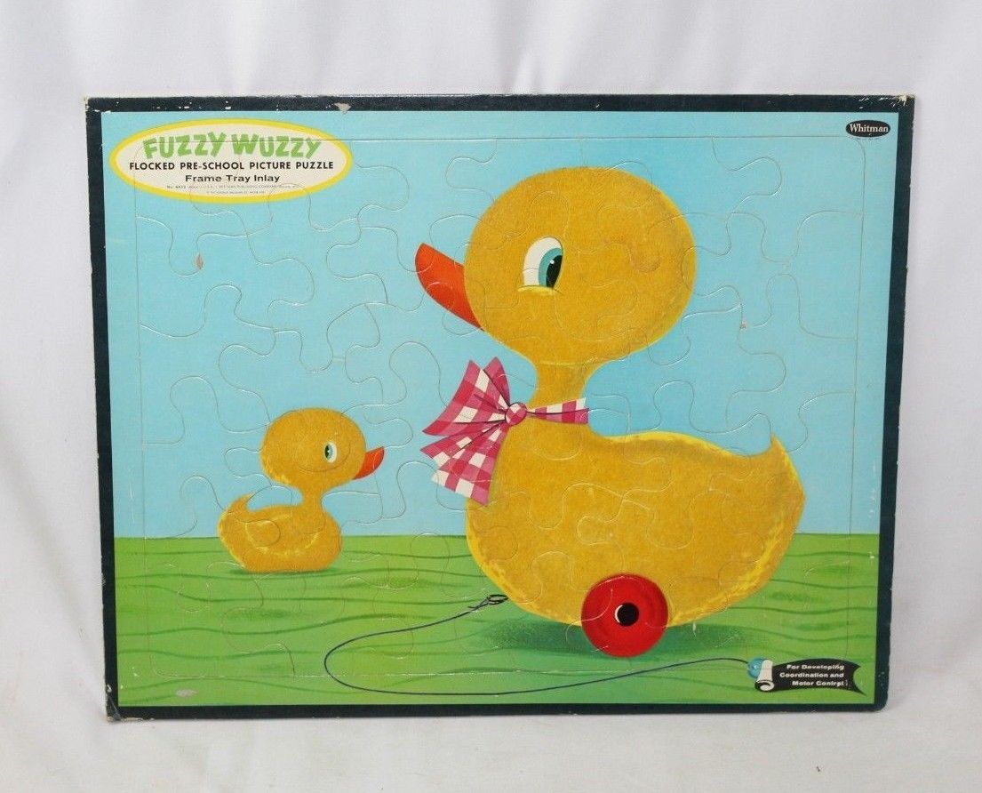 Primary image for Vintage 1961 Whitman FUZZY WUZZY Duck Frame Tray Puzzle #4422 - Made in USA