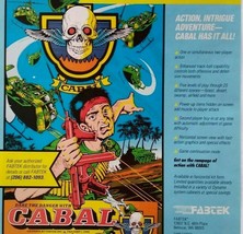 Cabal Arcade Print AD Vintage Video Game Trade Magazine Art Fabtek Combat War - £12.11 GBP