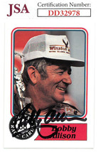 Bobby Allison signed NASCAR 1988 Maxx Charlotte Racing Trading Card #30- JSA Hol - £29.94 GBP