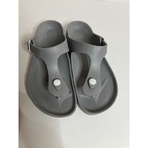 Funky Monkey Light Grey Thong Sandals Comfort Flip Flops Size 10 1/2 Summer - $14.48