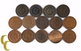 1914-1935 MO México 5 Moneda Lote ( G-Au , 14 Monedas) Cinco 5c KM-422 - $279.64