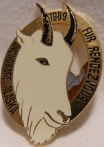 1989 Anchorage Fur Rondy Rendezvous Collector Pin/Mtn. Goat-Mint Condition - £23.63 GBP