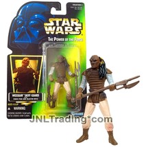 Yr 1996 Star Wars Power of The Force 4&quot; Figure WEEQUAY SKIFF GUARD w/ Fo... - £19.65 GBP